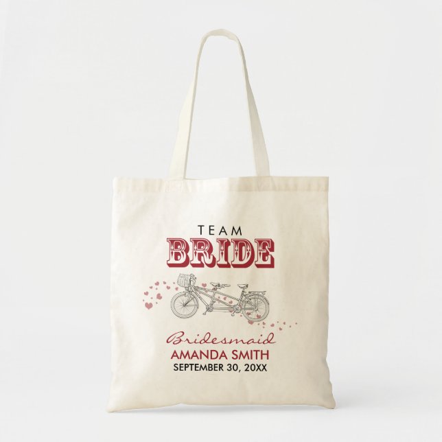 Bolsa Tote Bicicleta de Festa de casamento Personalizada para (Frente)