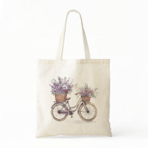 Bicicleta de Vintage com Flores - Aquarela