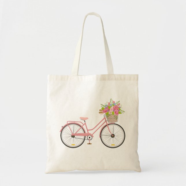 Bolsa Tote Bicicleta Floral (Frente)