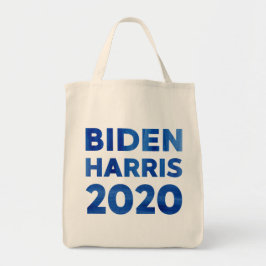 Bolsa Tote Biden Harris 2020 bold watercolor text de dois lad