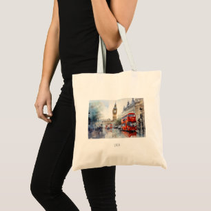Bolsa Tote Big Ben e ônibus vermelhos em Londres