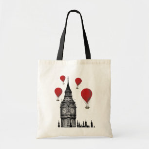 Bolsa Tote Big Ben e Red Hot Air Balloons 2