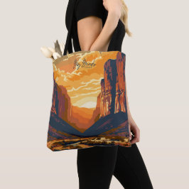 Bolsa Tote Big Bends Texas Vintage Art Viagem