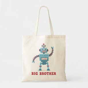 Bolsa Tote Big brother retro bonito do android dos desenhos
