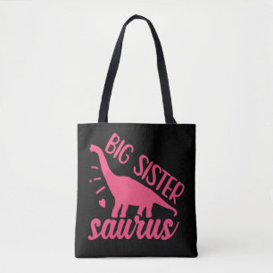 Bolsa Tote Big Sister Saurus a rosa