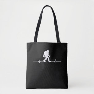 Bolsa Tote Bigfoot Heartbeat Humor Engraçado Ventilador Sasq