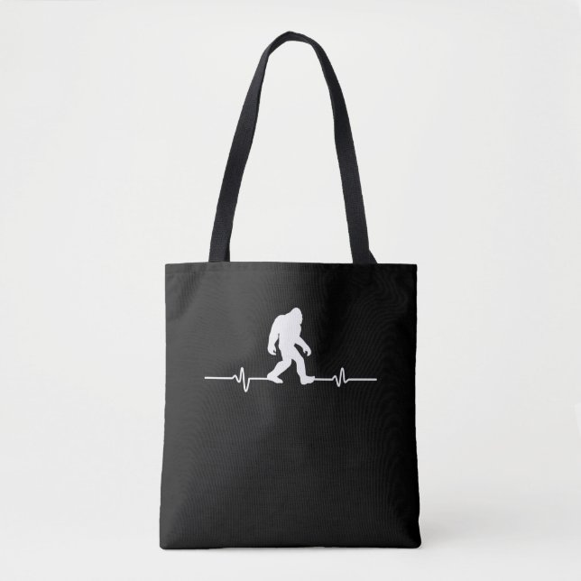 Bolsa Tote Bigfoot Heartbeat Humor Engraçado Ventilador Sasqu (Frente)