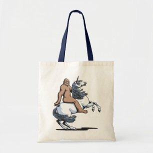 Bolsa Tote Bigfoot que monta um unicórnio