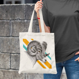Bolsa Tote Bighorn Ram Sheep Arte Animal Aries Sinal Zodiac