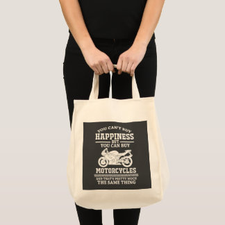 Bolsa Tote Bike Humor Quotes Buy Motorcycles Is Happiness