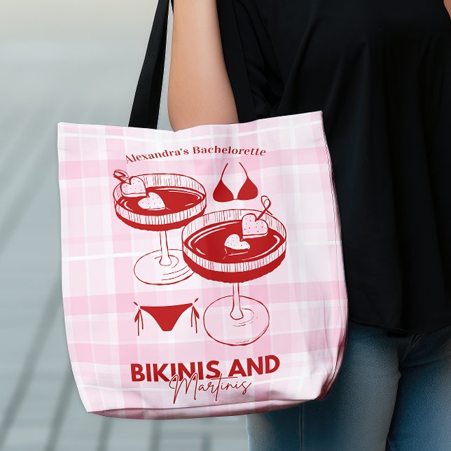 Bolsa Tote Bikinis E Martinis Bachelorette (Criador carregado)