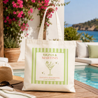 Bolsa Tote Bikinis e Martinis Favor de Despedida de Solteira