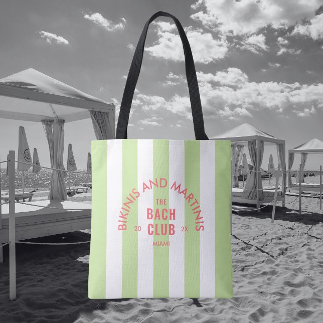 Bolsa Tote Bikinis E Martinis O Clube de Bach Faixa Verde (Criador carregado)