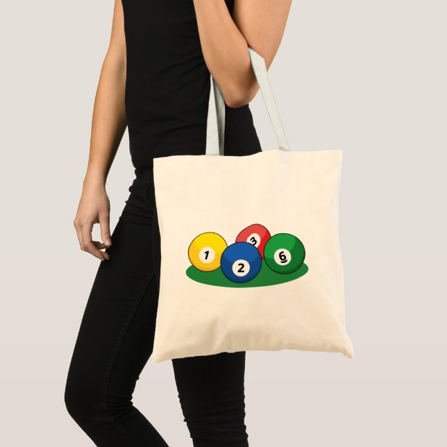 Bolsa Tote Billiard Piscina Snooker Balls (Frente (produto))