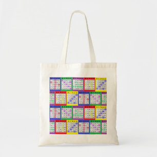 Bolsa Tote BINGO Cartões Bingo Tote Bag