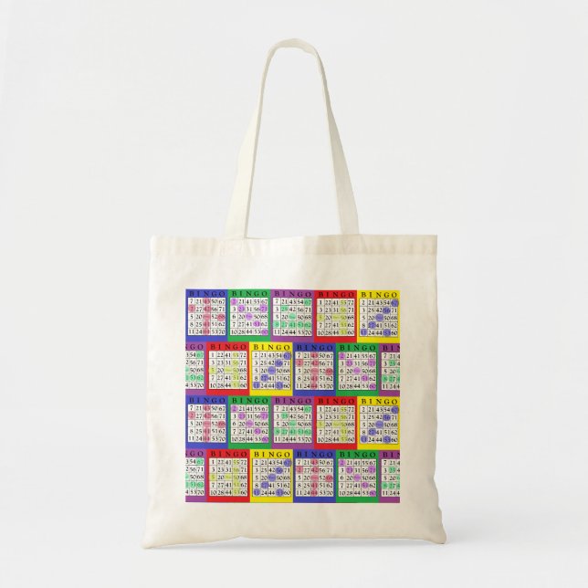 Bolsa Tote BINGO Cartões Bingo Tote Bag (Frente)