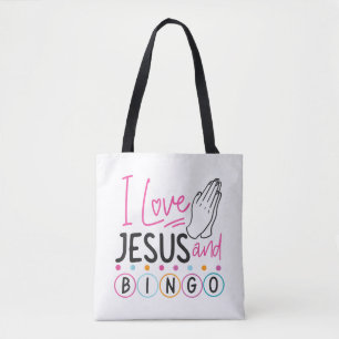 Bolsa Tote Bingo Player Jesus Faith Christian Adoro Jesus An