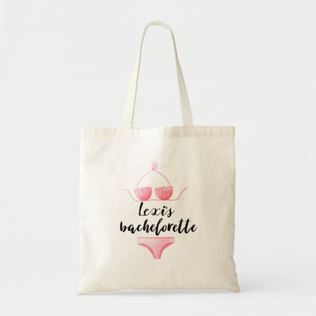 Bolsa Tote Biquini Bachelorette personalizado (Frente)
