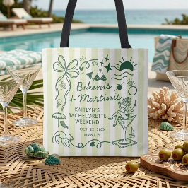 Bolsa Tote Biquínis e Martinis Festa de Solteira na Praia Per