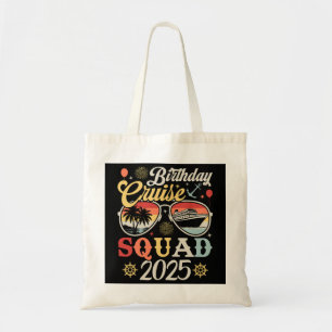 Bolsa Tote Birthday Cruise Squad 2025 Matching Familiar
