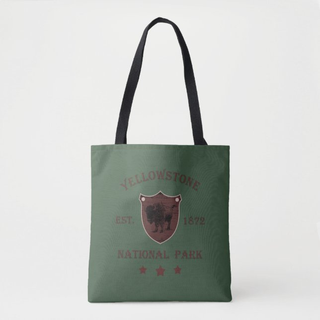 Bolsa Tote Bisão Parque Nacional de Yellowstone (Frente)