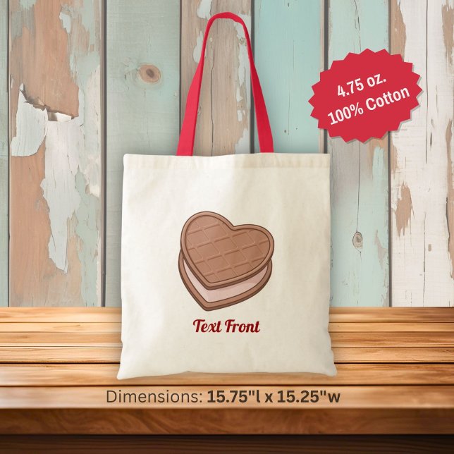 Bolsa Tote Biscoito Coração (Criador carregado)