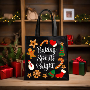 Bolsa Tote Biscoito de Natal Bright Gingercake Cookie