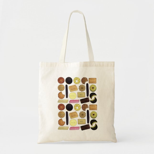Bolsa Tote Biscoitos britânicos Pão-de-Atalho Rich Tea Digest (Frente)
