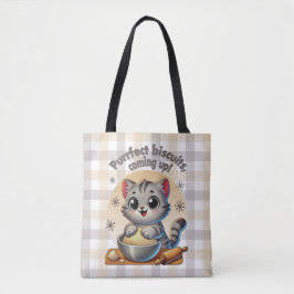 Bolsa Tote "Biscoitos perfeitos, a caminho" Kneading Cat