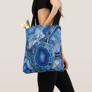 Bolsa Tote Bismillah Alhamdullilah Ágata Azul