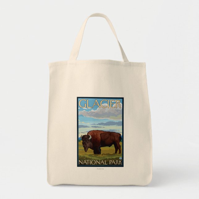 Bolsa Tote Bison Scene - Glacier National Park, MT (Frente)