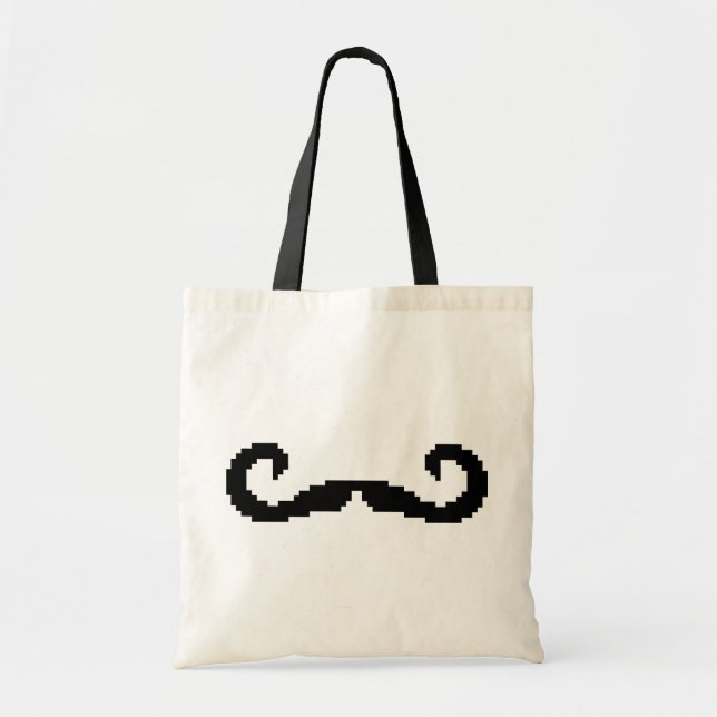 Bolsa Tote Bit Pixel Handlebar Mustache (Frente)