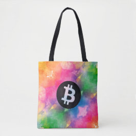 Bolsa Tote Bitcoin Aquarela (Estilo 1 - Gênesis)
