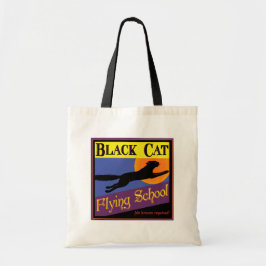Bolsa Tote Black Cat Flying School Vintage Halloween Token Ba