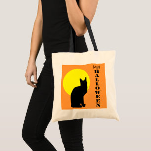 Bolsa Tote Black Cat Happy Halloween Bag