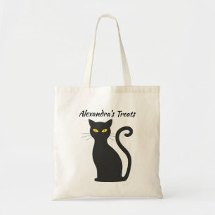 Bolsa Tote Black Cat Personalizated Halloween Treine Bag