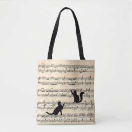 Bolsa Tote Black Cats on Sheet Music