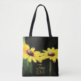 Bolsa Tote Black Eyed Susan Flower True Love