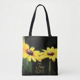 Bolsa Tote Black Eyed Susan Flower True Love