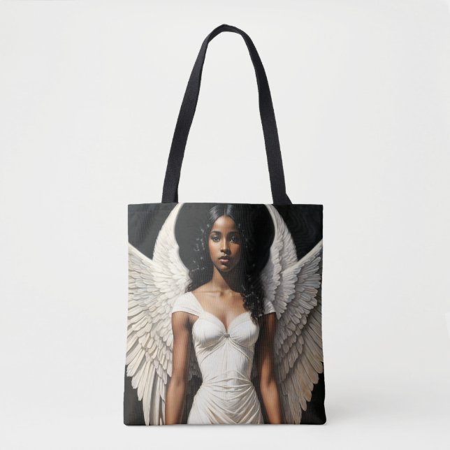 Bolsa Tote Black Girl Angel Angelcore Art (Frente)