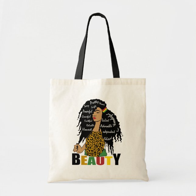Bolsa Tote Black Girl Magic African American Woman Melanin La (Frente)