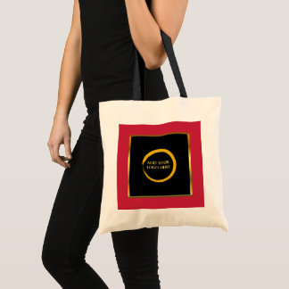 Bolsa Tote black gold red logo professional promotional