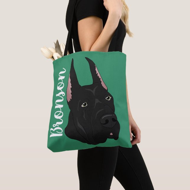 Bolsa Tote Black Great Dane (Close Up)