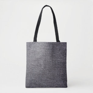 Bolsa Tote black grey cloth