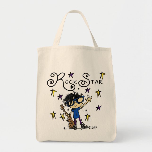 Bolsa Tote Black Hair Boy Star (Frente)