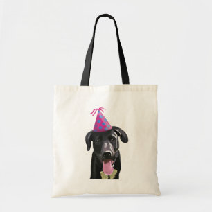 Bolsa Tote Black Labrador com chapéu de festa