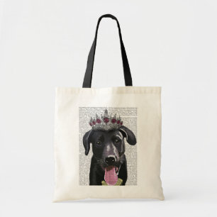 Bolsa Tote Black Labrador com Tiara