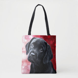 Bolsa Tote Black Labrador Puppy Cute Labrador Retriever