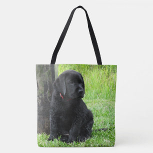 Bolsa Tote Black Labrador Puppy Dog