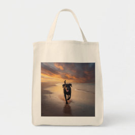 Bolsa Tote Black Labrador Retriever Elegant Grocery Tote Bag